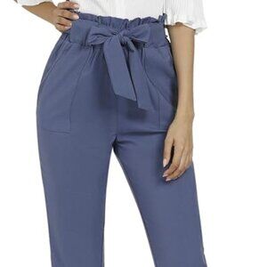 Casual Trouser Paper Bag Pants - XS